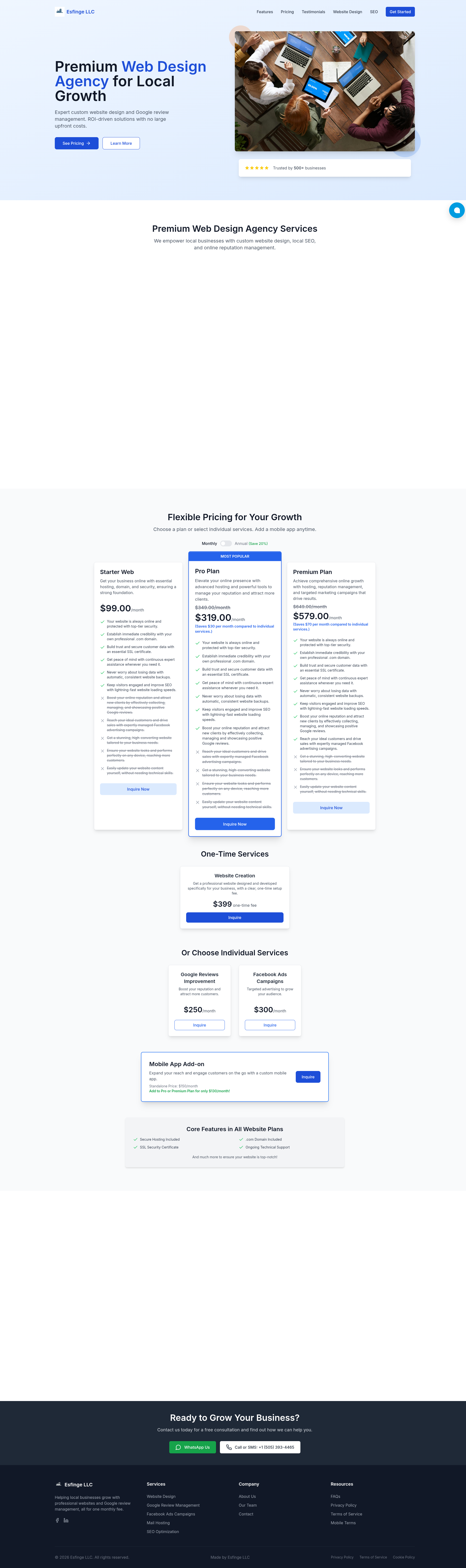 Esfinge LLC website design