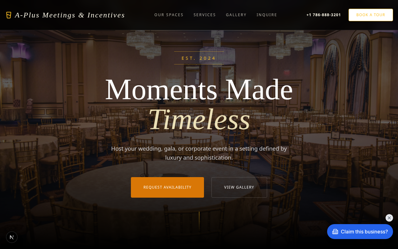A-Plus Meetings &amp; Events website design