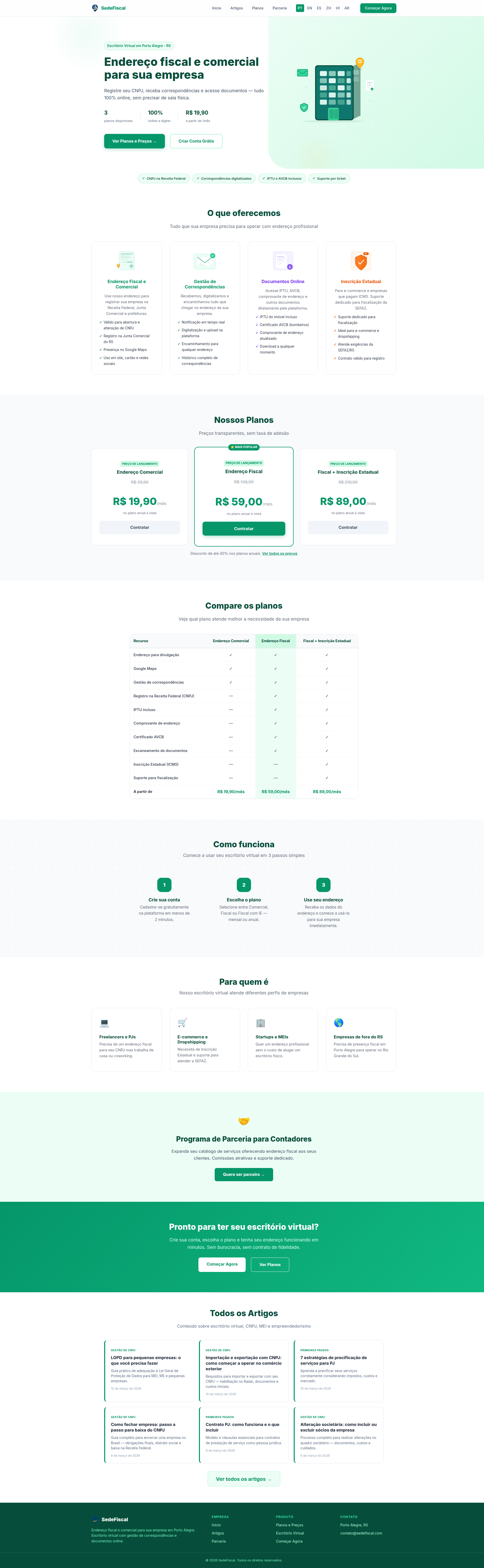 Sedefiscal website design