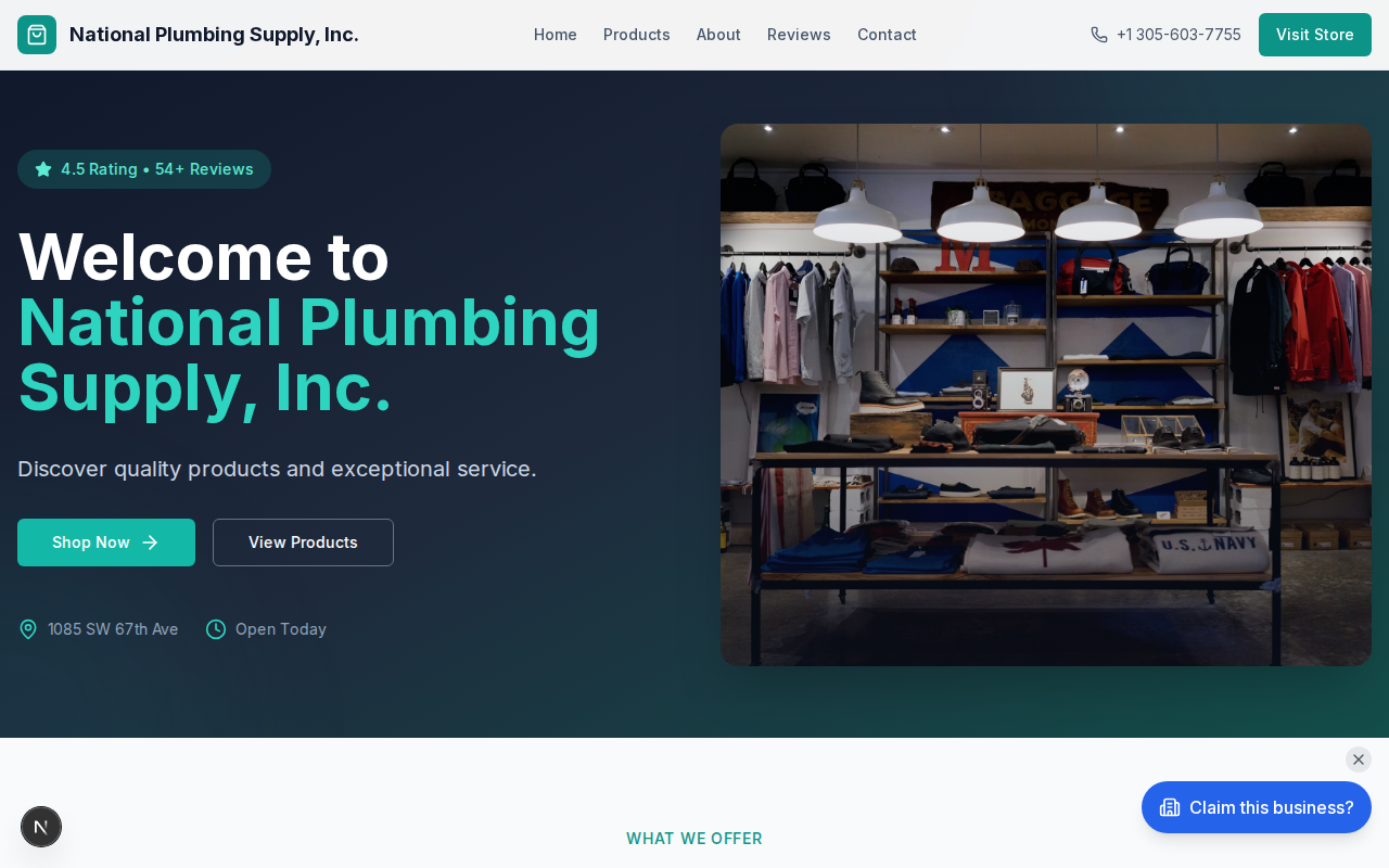 National Plumbing Supply website design