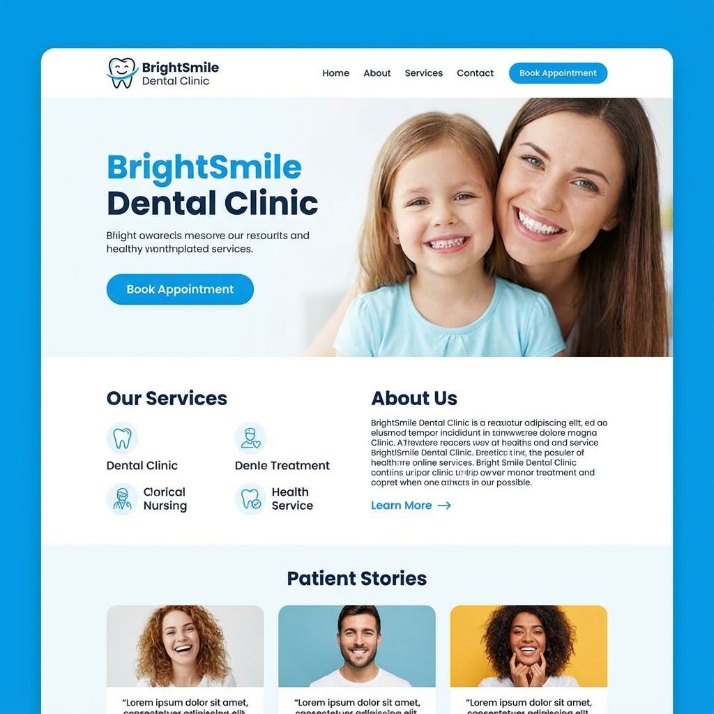 BrightSmile Dental website design